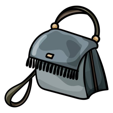 Bayan çantası. Elbise veya kostüm maç için mükemmel bir aksesuar. - Vektör. Vektör çizimi.