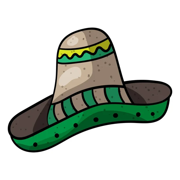Cinco De Mayo festeggia. Sombrero messicano. Cappello costume tradizionale latino messicano. - Vettore . — Vettoriale Stock