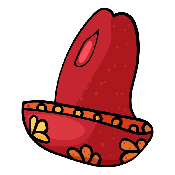 Cinco De Mayo fête. Sombrero mexicain. Chapeau national traditionnel latino mexicain. - Vecteur . — Image vectorielle