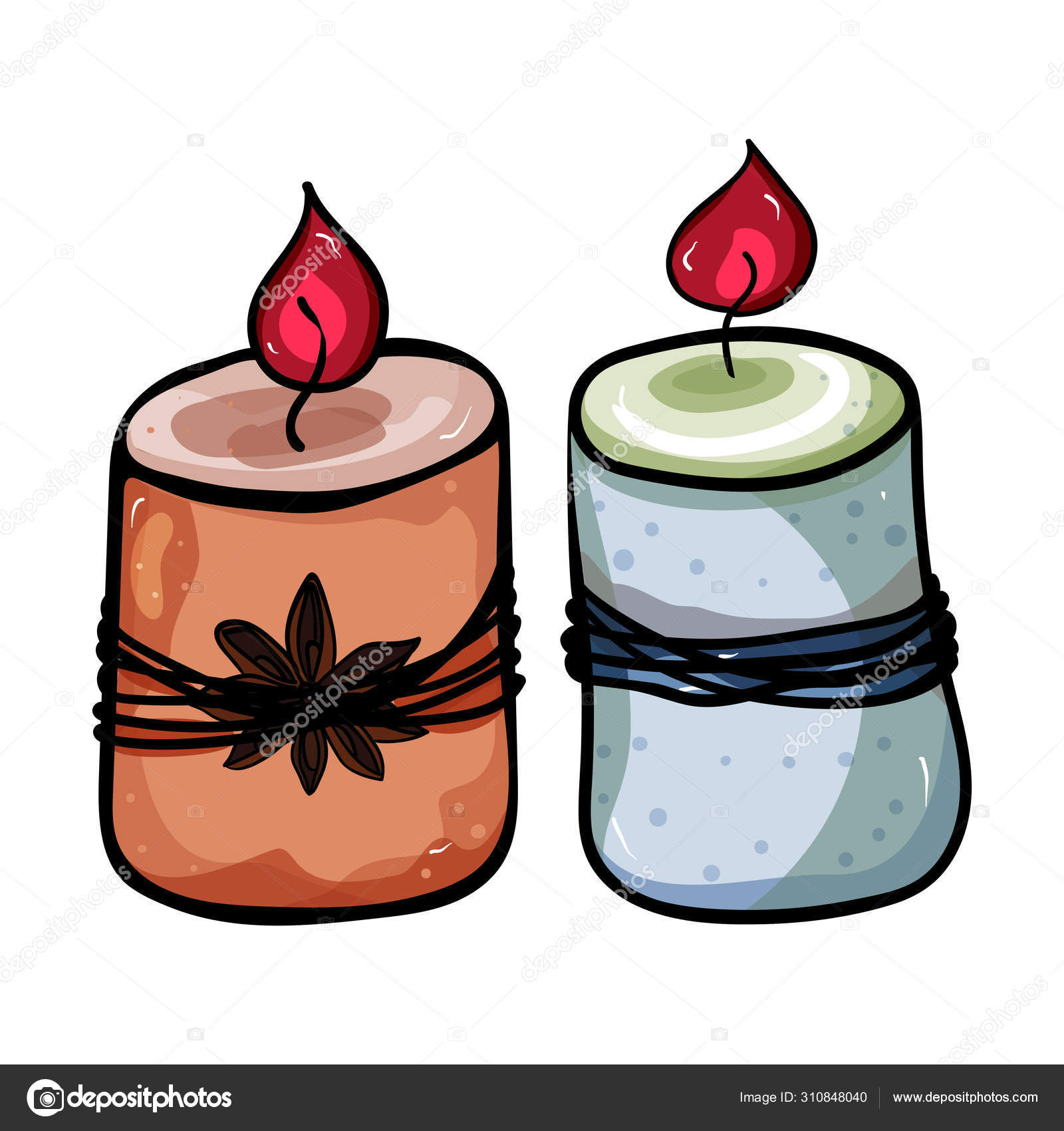 Desenhos de velas para colorir com as crianças no Natal