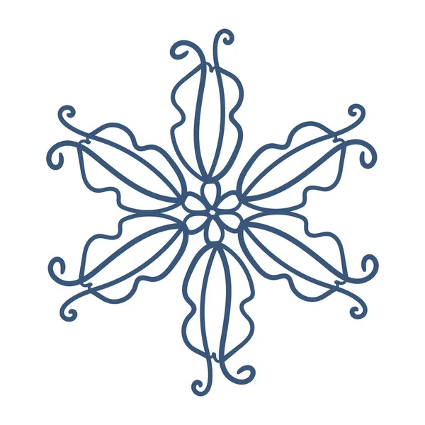 Kar taneleri. Kış ve tatilin Noel sembolü. Doğal bir fenomen. - Vektör. Vektör illüstrasyonu