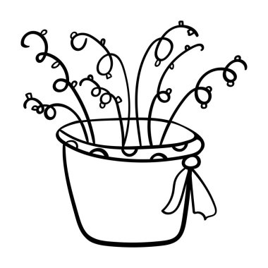 Minimalist vektör bileşimi konforlu kap. Boyama sayfası, kitap, stres önleyici, hobi. Kağıtlar, kupür defterleri, planlamacılar, defterler, kıyafet baskısı, kapalı mekan dekorasyonu - vektör. Vektör illüstrasyonu