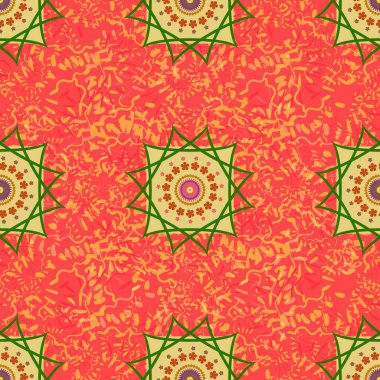 Çiçeksiz desenli kaleydoskop. - Vektör. Vektör illüstrasyonu