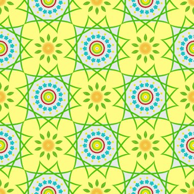 Etnik desensiz kaleydoskop. - Vektör. Vektör illüstrasyonu