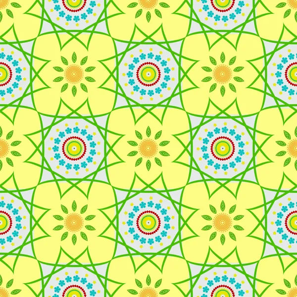 Ethnische nahtlose Textur Kaleidoskop. - Vektor. Vektorillustration — Stockvektor