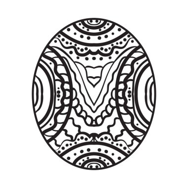 Görüntüyü özetle. Boya için Zentangle. Renkler için soyut şekil. Boyama kitabı sayfası. Boyanmış dekoratif soyut element. - Vektör. Vektör illüstrasyonu