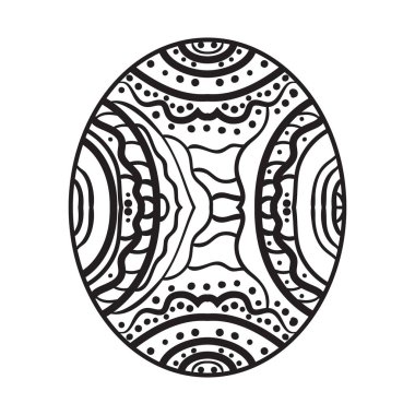 Görüntüyü özetle. Boya için Zentangle. Renkler için soyut şekil. Boyama kitabı sayfası. Boyanmış dekoratif soyut element. - Vektör. Vektör illüstrasyonu