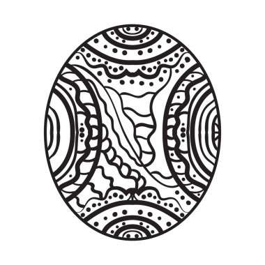 Görüntüyü özetle. Boya için Zentangle. Renkler için soyut şekil. Boyama kitabı sayfası. Boyanmış dekoratif soyut element. - Vektör. Vektör illüstrasyonu