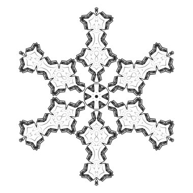 Şablon. Vektör illüstrasyon süsü, siyah ve beyaz. Rahatlatıcı. - Vektör. Vektör illüstrasyonu