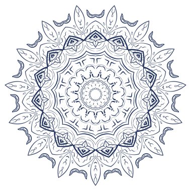 Renkli parlak vektör resimli mandala.