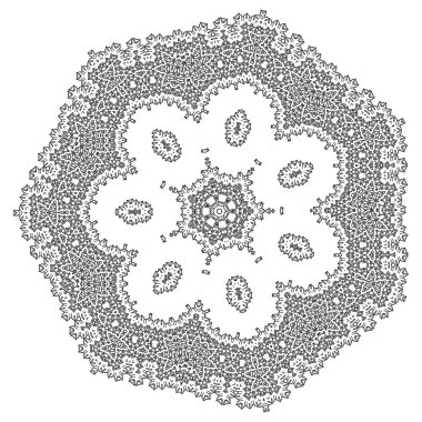 Şablon. Vektör illüstrasyon süsü, siyah ve beyaz. Rahatlatıcı. - Vektör. Vektör illüstrasyonu