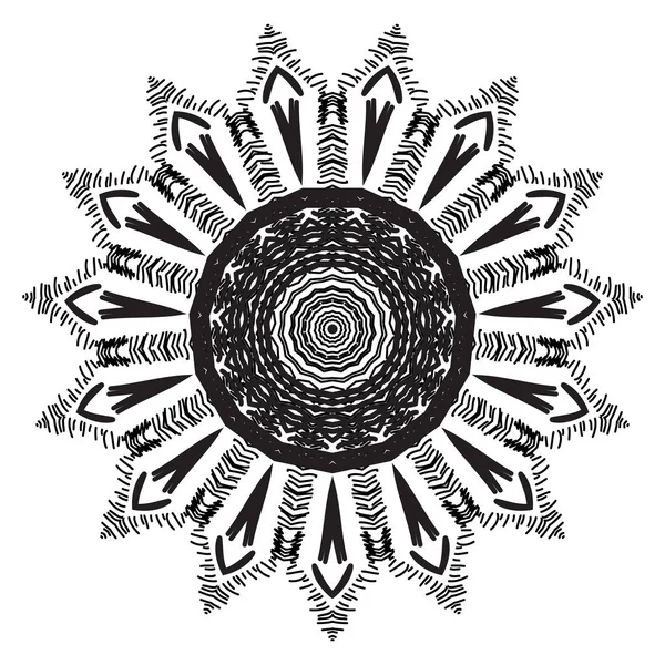 Felnőtt kifestőkönyv vagy oldal egy zen mandala. Nyugtató. - Vektor. Vektorillusztráció — Stock Vector