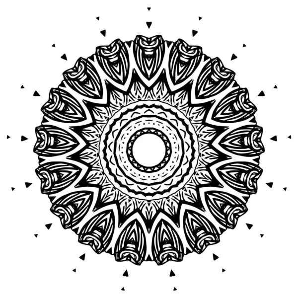 Schema. Illustrazione vettoriale ornamento bianco e nero. Rilassante. Vettore. Illustrazione vettoriale — Vettoriale Stock