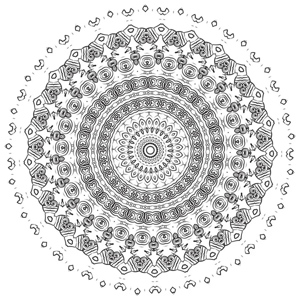 Modèle abstrait noir et blanc, mandala. Modèle de conception vectorielle pour l'art . — Image vectorielle