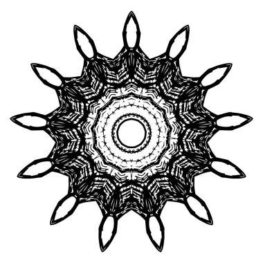 Şablon. Vektör illüstrasyon süsü, siyah ve beyaz. Rahatlatıcı. - Vektör. Vektör illüstrasyonu