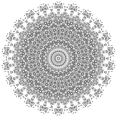 Yetişkin boyama kitabı ya da zen mandala sayfası. Rahatlatıcı. - Vektör. Vektör illüstrasyonu