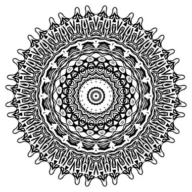 Kutsal sembol. Etnik model. Asya, Hindistan, boyama için doğu deseni. - Vektör. Vektör illüstrasyonu