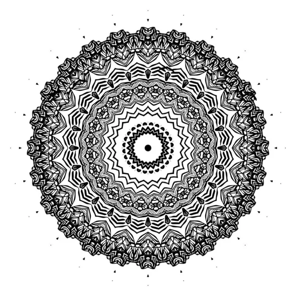 Round element for coloring book. Adult coloring book or page a zen mandala. Relaxing. - Vector. Vector illustration — Stock Vector