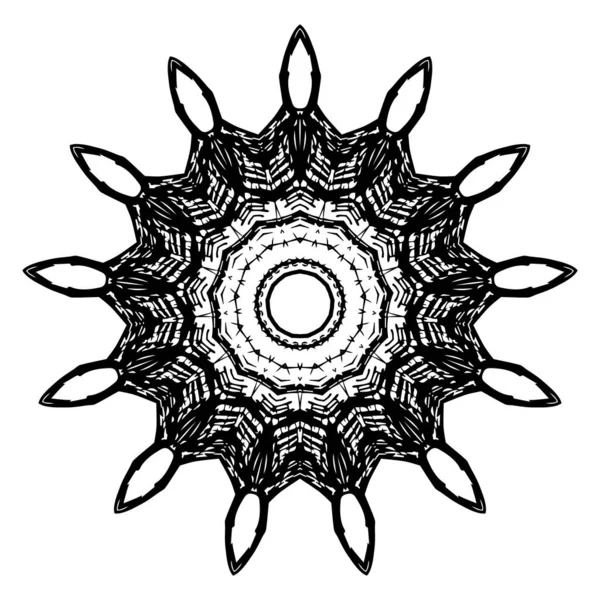 Muster. Vektor Illustration Ornament schwarz und weiß. Erholsam. - Vektor. Vektorillustration — Stockvektor