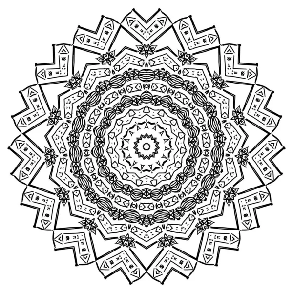 Élément rond pour livre à colorier. Livre à colorier adulte ou page un mandala zen. C'est relaxant. - Vecteur. Illustration vectorielle — Image vectorielle