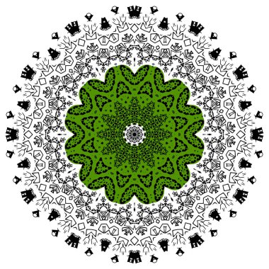 Soyut çok renkli kaleydoskop arkaplanları. Soyut etnik vektör duvar kağıdı. Renkli tekrarlayan mozaik-taşıyıcı. Vektör illüstrasyonu