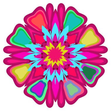 Soyut çok renkli kaleydoskop arkaplanları. Soyut etnik vektör duvar kağıdı. Renkli tekrarlayan mozaik-taşıyıcı. Vektör illüstrasyonu