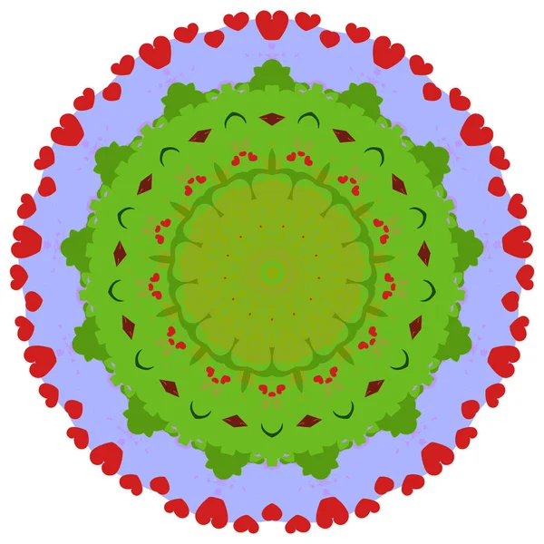 Vetor brilhante colorido ilustrado mandala. Mosaic - Vetor. Ilustração vetorial — Vetor de Stock