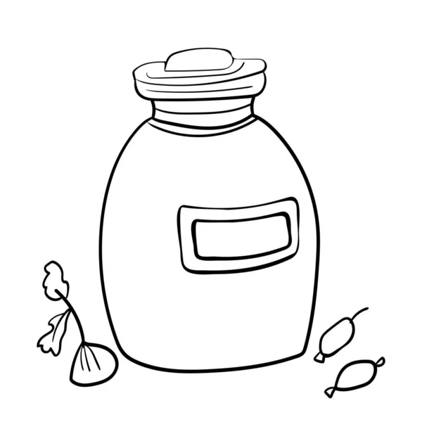 Lindo Frasco Para Productos Ilustración Del Clip Vectorial Casa Acogedora — Vector de stock