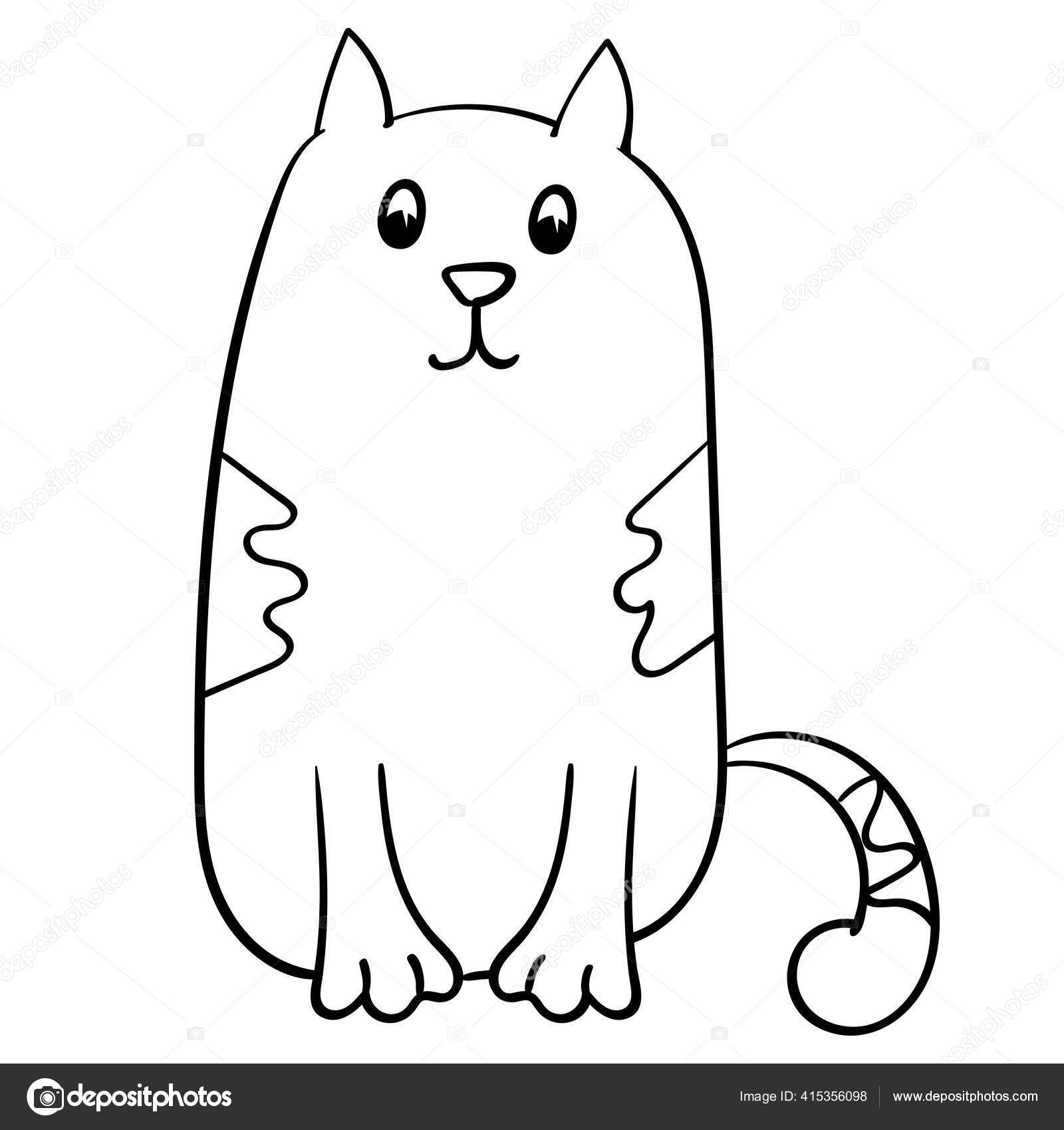 Cão desenho animado animal fofo kawaii doodle doodle página para colorir desenho  desenho