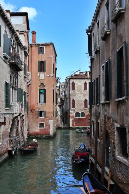Venedik, İtalya 'nın San Marco bölgesindeki eski kasaba ve kanal