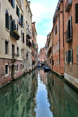 Venedik, İtalya 'nın San Marco bölgesindeki eski kasaba ve kanal