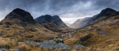 Panorama adlı Thress kardeş, Kinlochleven, yaylaları, İskoçya