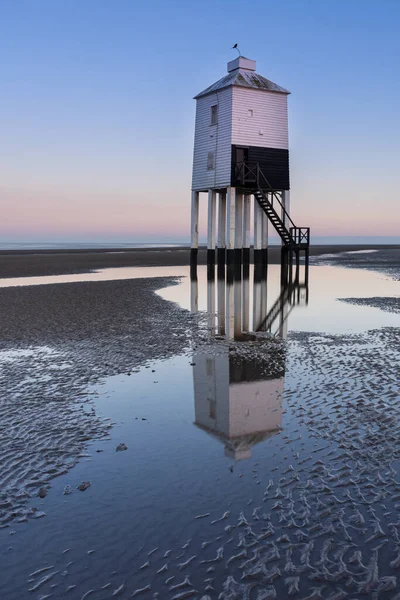 Burnham Sea Low Lighthouse Somerset Nascer Sol — Fotografia de Stock