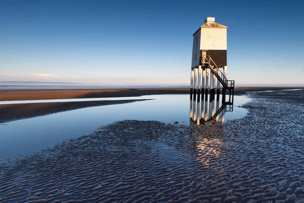 Burnham Sea Low Lighthouse Somerset Ξημέρωμα — Φωτογραφία Αρχείου