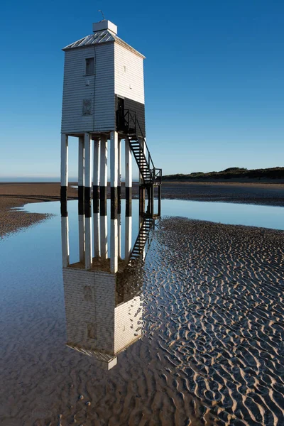 Burnham Sea Low Lighthouse Somerset Ξημέρωμα — Φωτογραφία Αρχείου