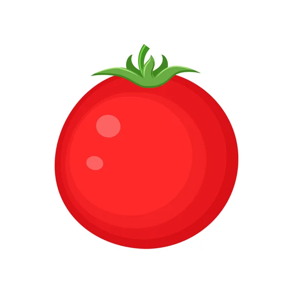 Ilustração vetorial de tomate vermelho colorido isolado em wh — Vetor de Stock