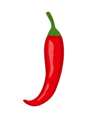 Renkli kırmızı biber biber sebze vektör illüstrasyon izole