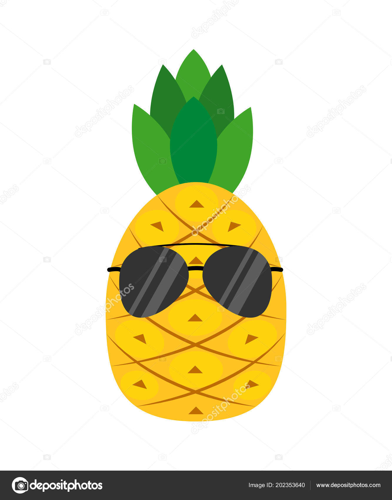 pineapple cartoon with glasses a cartoon pineapple in glasses flat style vector illustration stock vector c budolga 202353640 https depositphotos com 202353640 stock illustration a cartoon pineapple in glasses html