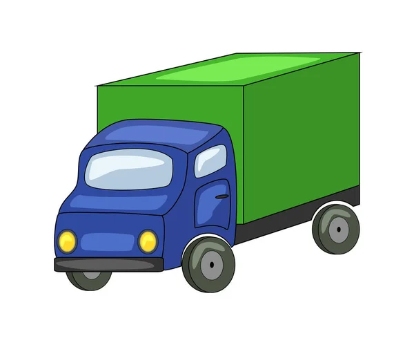 Joli camion de dessin animé. Illustration vectorielle isolée sur fond blanc — Image vectorielle