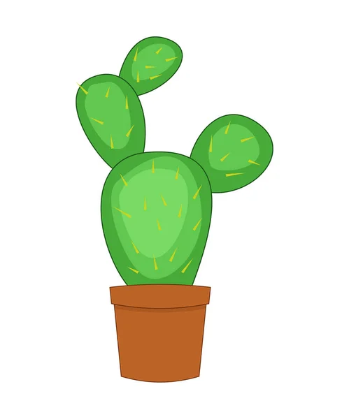 Kaktusz vektoros illusztráció elszigetelt fehér background. — Stock Vector