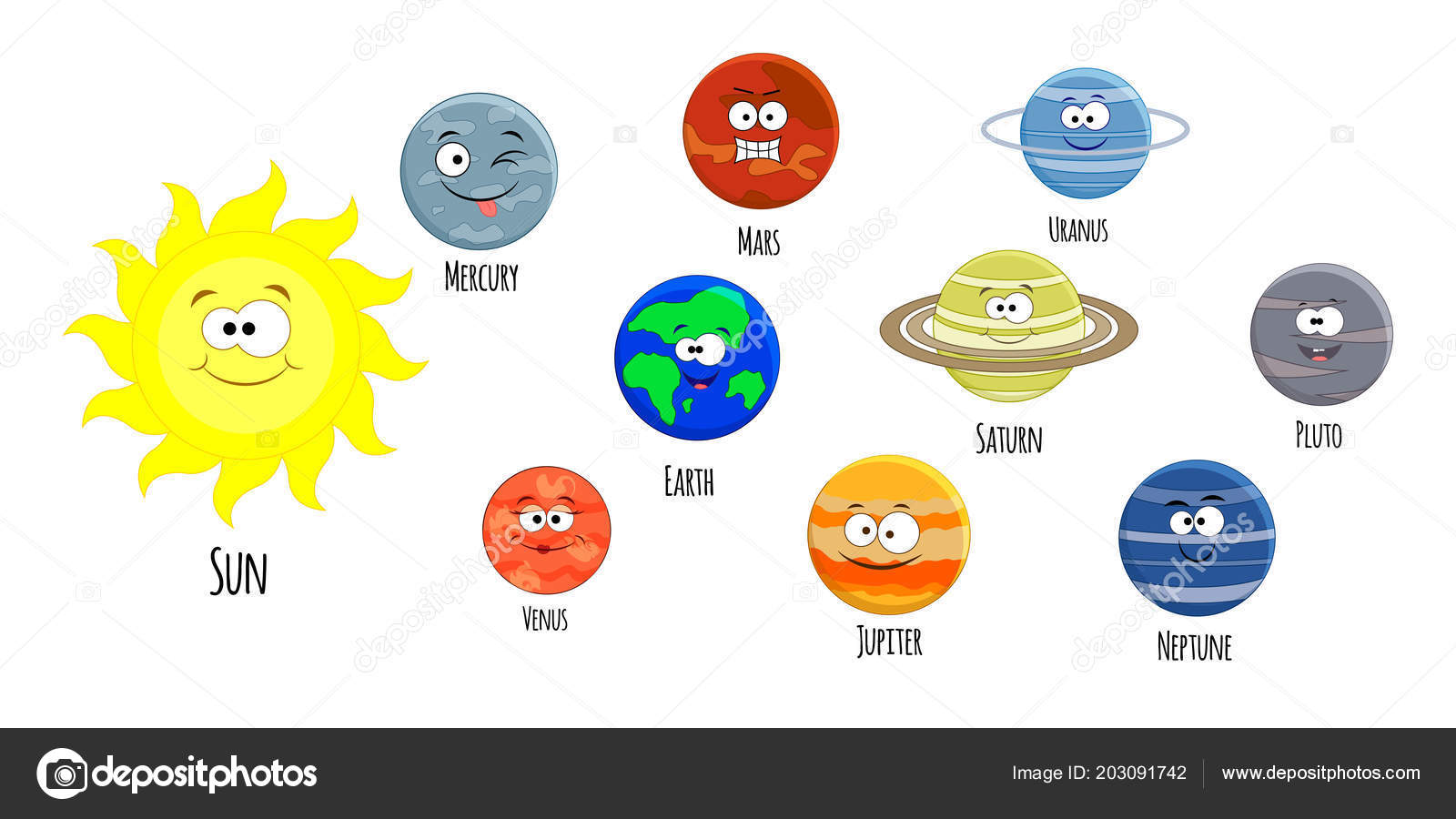 Vector set of cartoon solar system planets. Solar system illus Stock Vector Image by ©BudOlga #203091742 Vector set of cartoon solar system planets. Solar system illus Stock Vector Image by ©BudOlga #203091742