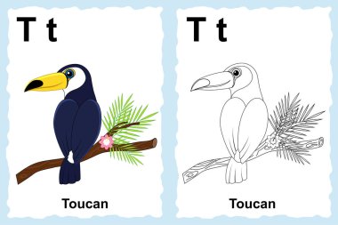 Alfabe kitabı sayfa anahat küçük resim renk ile boyama. Letonyalı