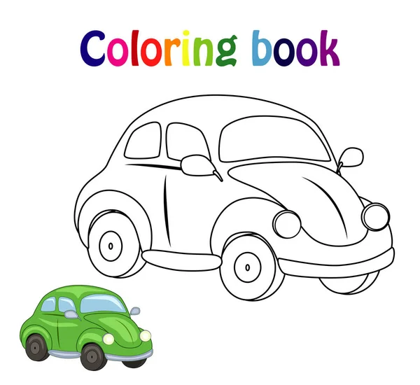 Kolorowanki książki dla dzieci z kolorowych samochodów i szkic t — Wektor stockowy