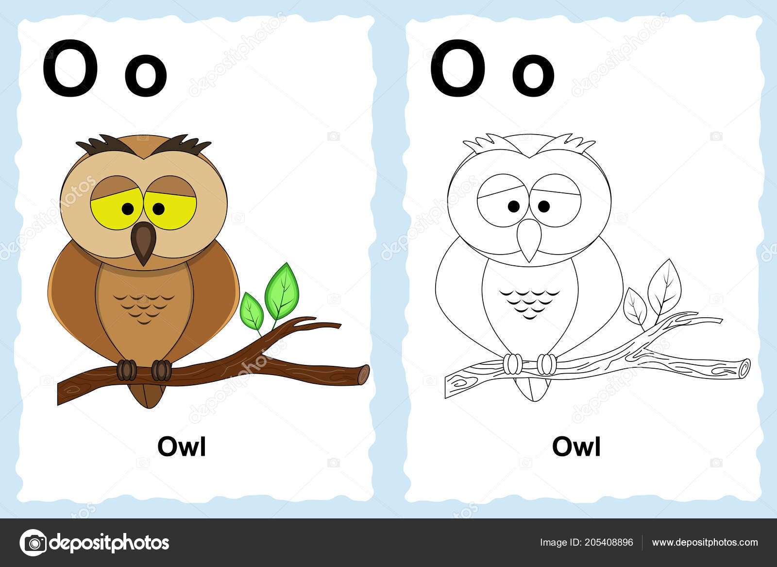 Alphabet Coloring Book Page With Outline Clip Art To Color Stock Vector C Budolga 205408896