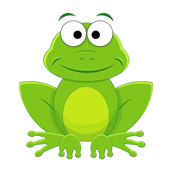 Mignon drôle de grenouille dessin animé . — Image vectorielle