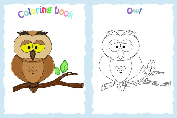 Página para colorear libro para niños en edad preescolar — Vector de stock
