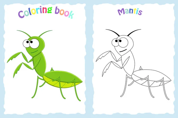 Página para colorear libro para niños en edad preescolar — Vector de stock