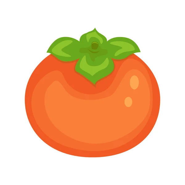 白い背景で隔離のオレンジ柿ベクトル図. — ストックベクタ