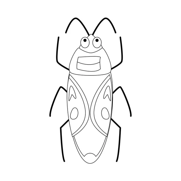 Lindo escarabajo de dibujos animados vector ilustración aislada sobre fondo blanco . — Archivo Imágenes Vectoriales