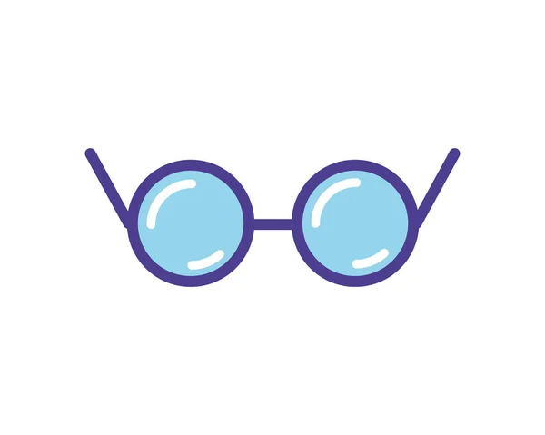 Icono de gafas azules ilustración vectorial aislado en blanco — Archivo Imágenes Vectoriales